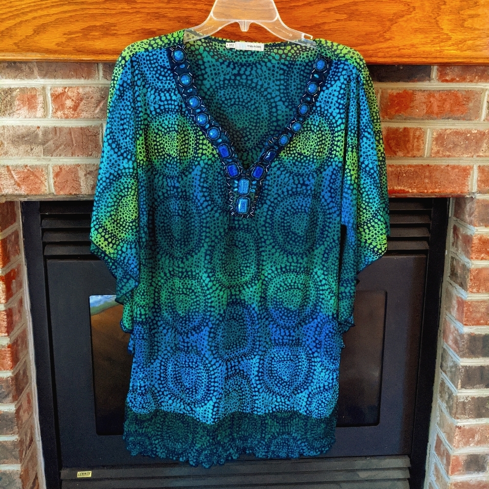 Maurice's brand semi-sheer top plus size 2X